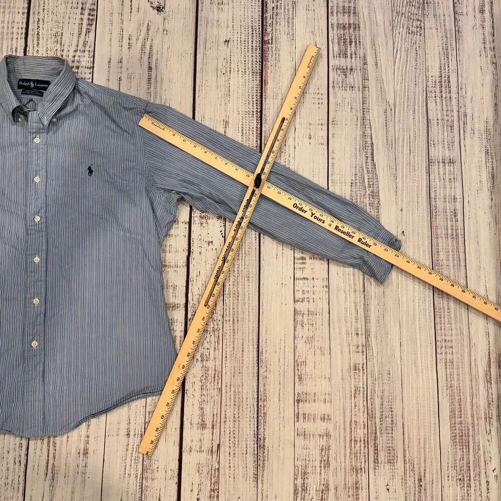 Polo Ralph Lauren Custom Fit 2-Ply Striped Button-Down Shirt Men XL